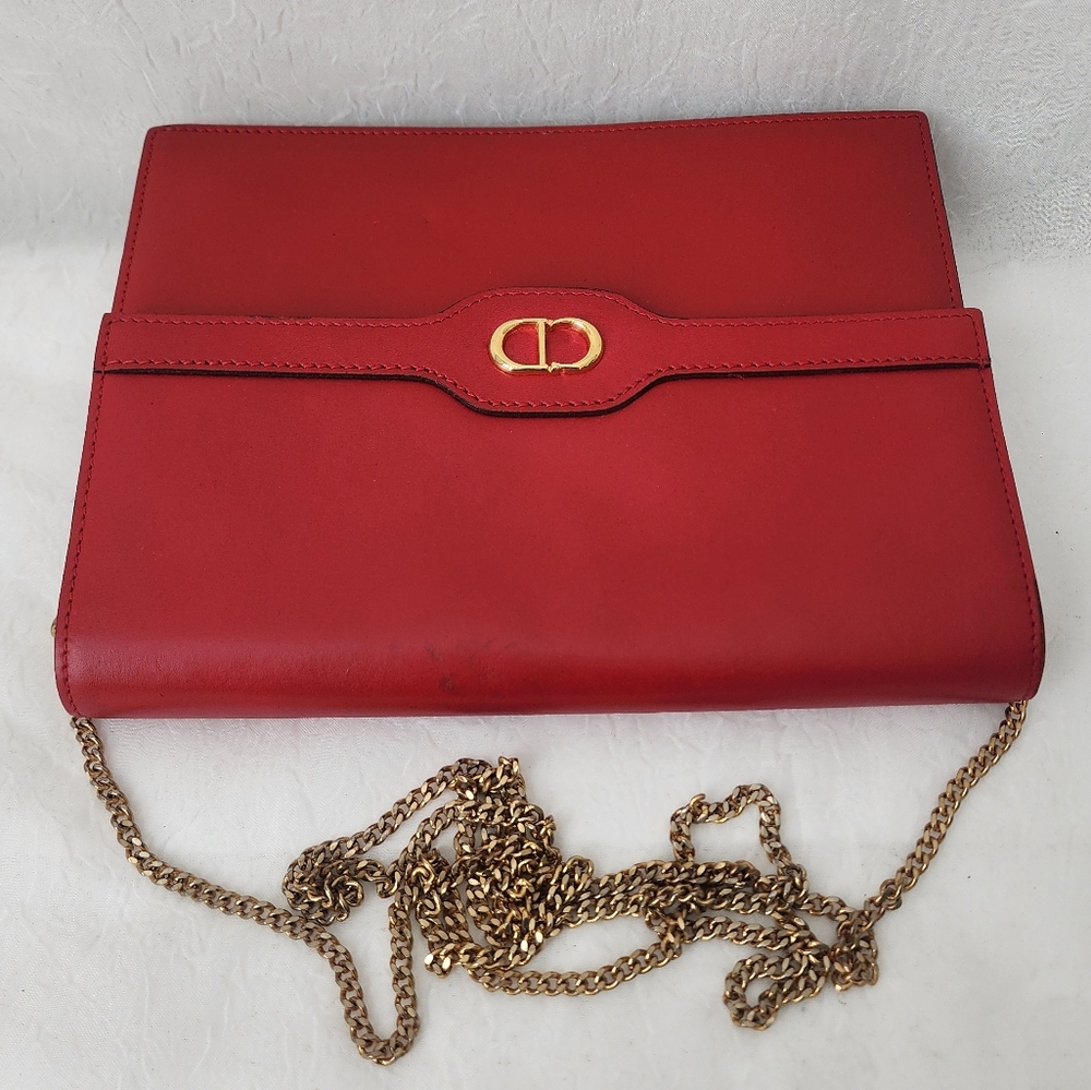 Auth Christian Dior CD Logo Chain Shoulder Bag - Picture 7 of 11